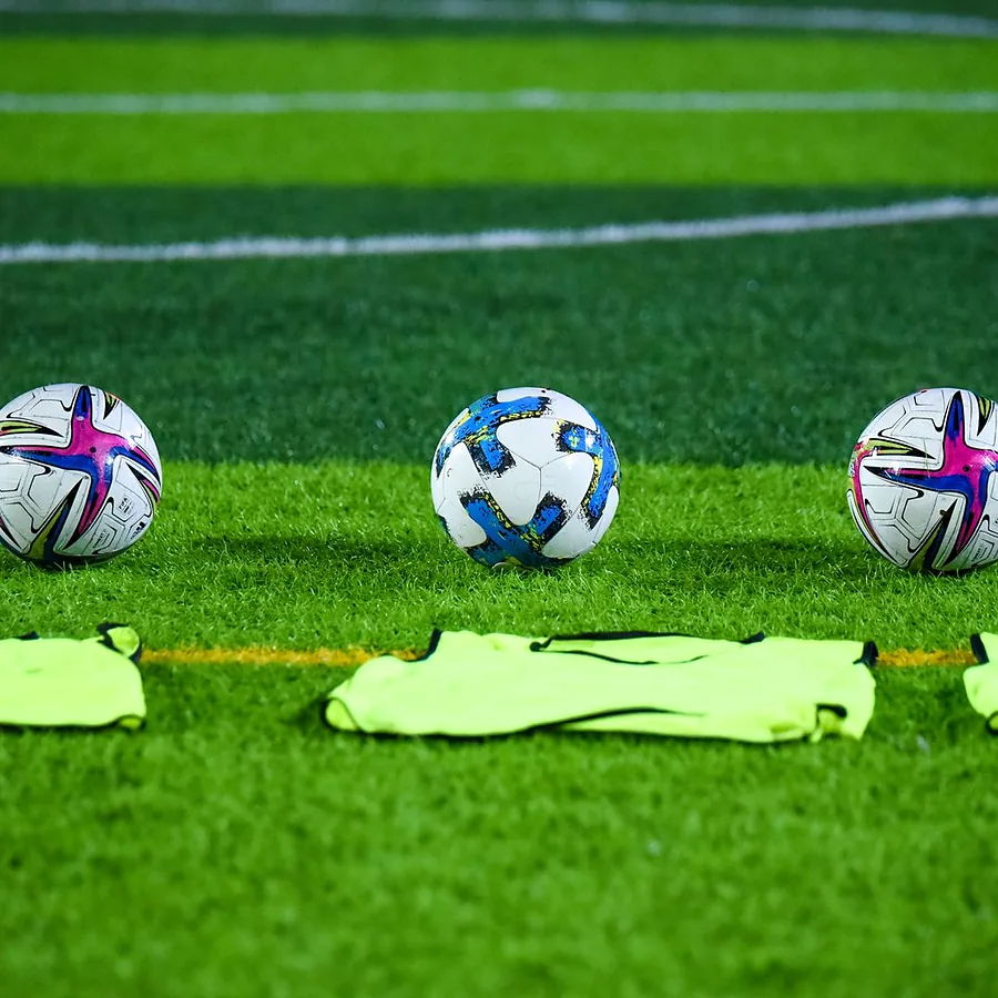 Match balls on the pitch