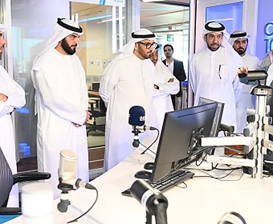 The Arabian Radio Network studio during a live broadcast